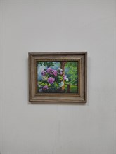 Картина в раме "Пионы после дождя"